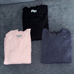 Set of Three Athleta Sweatshirts - Black, Pink, and Blue Size XS